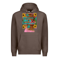 Coffee raised 90's country guitar cactus sunflower's 12 oz can cooler (regula Premium Hoodie - Artiststas