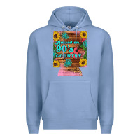 Colony Blue raised 90's country guitar cactus sunflower's 12 oz can cooler (regula Premium Hoodie - Artiststas