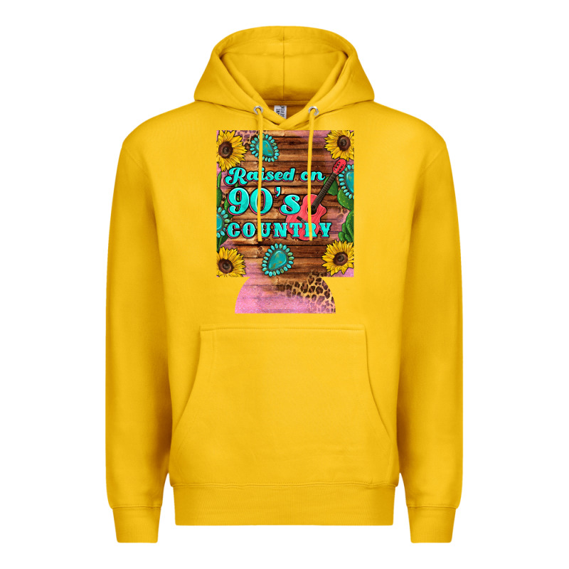 Raised 90's Country Guitar Cactus Sunflower's 12 Oz Can Cooler (regula Premium Hoodie by Artiststas | Teevron