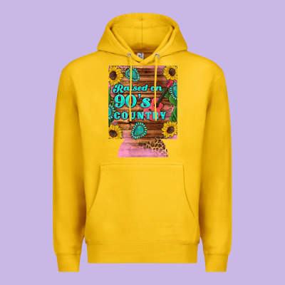 Raised 90's Country Guitar Cactus Sunflower's 12 Oz Can Cooler (regula Premium Hoodie Designed By Artiststas