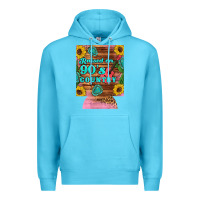 Ocean Blue raised 90's country guitar cactus sunflower's 12 oz can cooler (regula Premium Hoodie - Artiststas