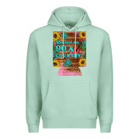 Seafoam raised 90's country guitar cactus sunflower's 12 oz can cooler (regula Premium Hoodie - Artiststas