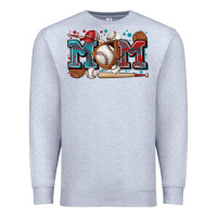 Heather Grey mom baseball Premium Sweatshirt - Zillion Design Studio