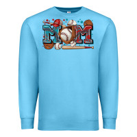 Ocean Blue mom baseball Premium Sweatshirt - Zillion Design Studio