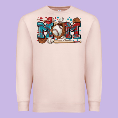 Mom Baseball Premium Sweatshirt Designed By Zillion Design Studio