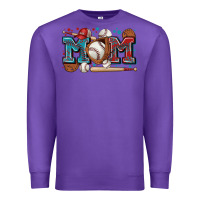 Purple mom baseball Premium Sweatshirt - Zillion Design Studio