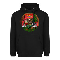 Black Baby Cow Christmas Heavyweight Hoodie - RanaPortraitStore
