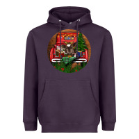 Plum Baby Cow Christmas Heavyweight Hoodie - RanaPortraitStore