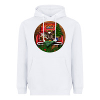 White Baby Cow Christmas Heavyweight Hoodie - RanaPortraitStore
