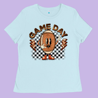 Game Day Football Ladies Tee Designed By Barkaloodesign