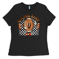 Black game day football Ladies Tee - BarkalooDesign