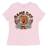 Bubblegum Pink game day football Ladies Tee - BarkalooDesign