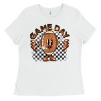 White game day football Ladies Tee - BarkalooDesign