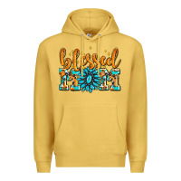 Antique Gold blessed mom with gemstone Premium Hoodie - AdoDesignShop