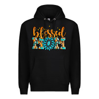 Black blessed mom with gemstone Premium Hoodie - AdoDesignShop