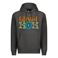 Charcoal Heather blessed mom with gemstone Premium Hoodie - AdoDesignShop