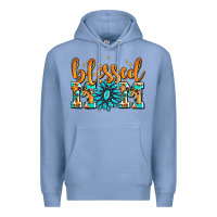 Colony Blue blessed mom with gemstone Premium Hoodie - AdoDesignShop