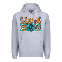 Heather Grey blessed mom with gemstone Premium Hoodie - AdoDesignShop