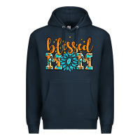 Navy blessed mom with gemstone Premium Hoodie - AdoDesignShop
