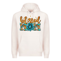 Pale Pink blessed mom with gemstone Premium Hoodie - AdoDesignShop