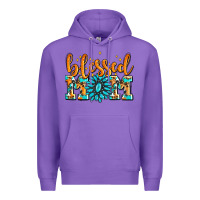 Purple blessed mom with gemstone Premium Hoodie - AdoDesignShop