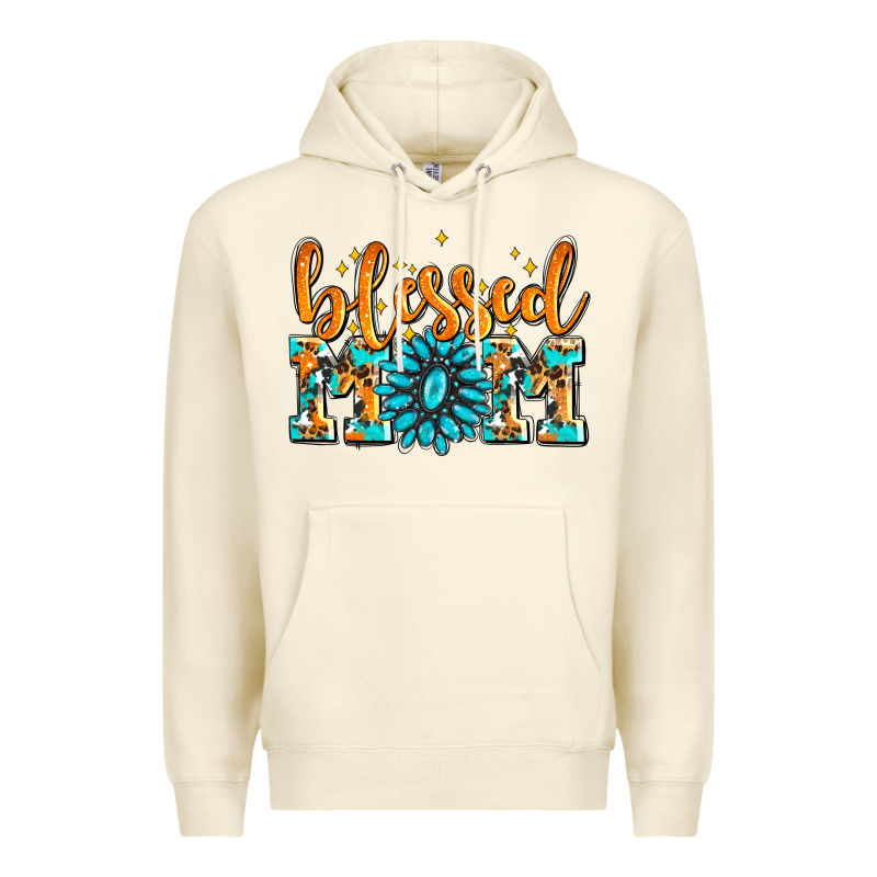 Blessed Mom With Gemstone Premium Hoodie by AdoDesignShop | Teevron