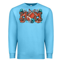 Ocean Blue mom american football Premium Sweatshirt - Zillion Design Studio