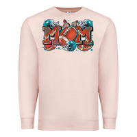 Pale Pink mom american football Premium Sweatshirt - Zillion Design Studio