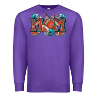 Purple mom american football Premium Sweatshirt - Zillion Design Studio