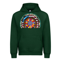 Forest Green sunflower american flag leopard gemstone cowhide rainbow Urban Hoodie - Artiststas