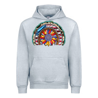 Heather Grey sunflower american flag leopard gemstone cowhide rainbow Urban Hoodie - Artiststas