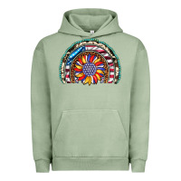 Pigment Oil Green sunflower american flag leopard gemstone cowhide rainbow Urban Hoodie - Artiststas
