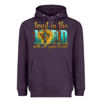 Plum trust in the lord with all your heart Heavyweight Hoodie - texasbilliewilder