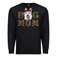 Black christmas  white shepherd dog mom Premium Sweatshirt - RanaPortraitStore