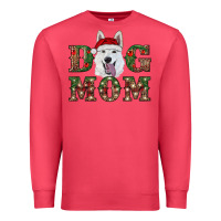 Cardinal christmas  white shepherd dog mom Premium Sweatshirt - RanaPortraitStore