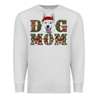Dove Grey christmas  white shepherd dog mom Premium Sweatshirt - RanaPortraitStore