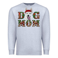 Heather Grey christmas  white shepherd dog mom Premium Sweatshirt - RanaPortraitStore