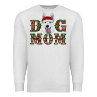 Oatmeal Heather christmas  white shepherd dog mom Premium Sweatshirt - RanaPortraitStore