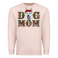 Pale Pink christmas  white shepherd dog mom Premium Sweatshirt - RanaPortraitStore