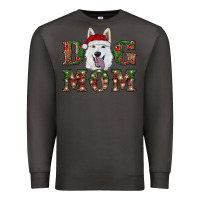 Smoke christmas  white shepherd dog mom Premium Sweatshirt - RanaPortraitStore