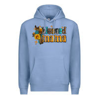 Colony Blue blessed mama Premium Hoodie - AdoDesignShop