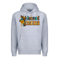 Heather Grey blessed mama Premium Hoodie - AdoDesignShop