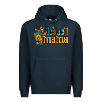 Navy blessed mama Premium Hoodie - AdoDesignShop
