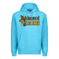 Ocean Blue blessed mama Premium Hoodie - AdoDesignShop