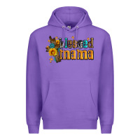 Purple blessed mama Premium Hoodie - AdoDesignShop