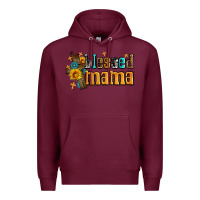 Burgundy blessed mama Premium Hoodie - AdoDesignShop