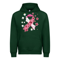 Forest Green teeth and flower cancer ribbon Urban Hoodie - AdoDesignShop