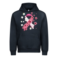 Navy teeth and flower cancer ribbon Urban Hoodie - AdoDesignShop