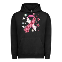 Pigment Black teeth and flower cancer ribbon Urban Hoodie - AdoDesignShop
