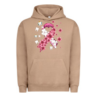 Pigment Burro teeth and flower cancer ribbon Urban Hoodie - AdoDesignShop